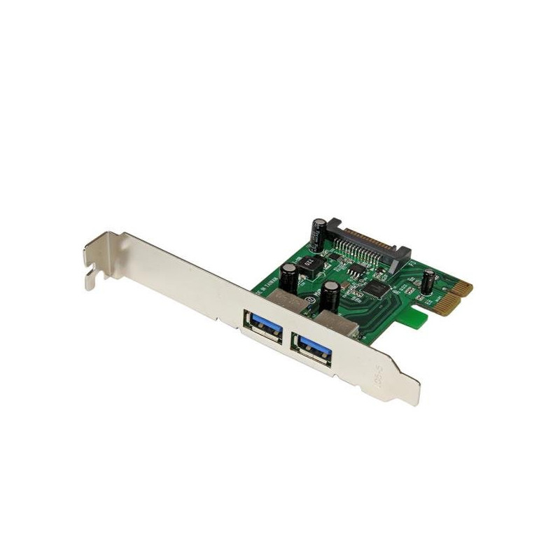 StarTech.com Adattatore scheda SuperSpeed USB 3.0 con 2 porte PCI Express (PCIe) con UASP - Alimentazione SATA