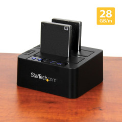 StarTech.com Dock Duplicatore autonomo USB 3.1 (10Gbps) per SATA SSD HDD da 2,5" & 3,5" - Duplicatore fast-speed 28GB min