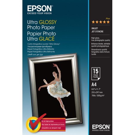 Epson Ultra Glossy Photo Paper - A4 - 15 Fogli