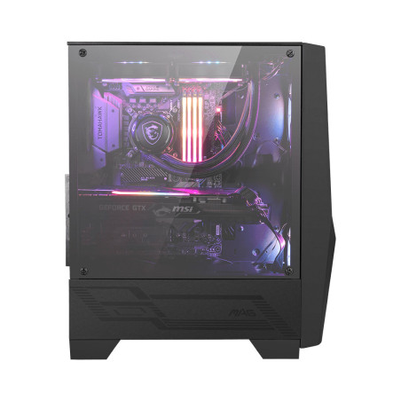 MSI MAG FORGE 100R computer case Midi Tower Nero, Trasparente