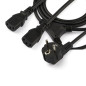 StarTech.com Cavo di Alimentazione per Computer a Y da 2m Cavo Elettrico Splitter AC di Ricambio per PC/Monitor da Schuko a 2x