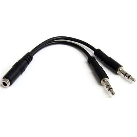 StarTech.com Adattatore splitter cuffie a 4 pin da 3,5 mm a 2x 3,5 mm a 3 pin - F M