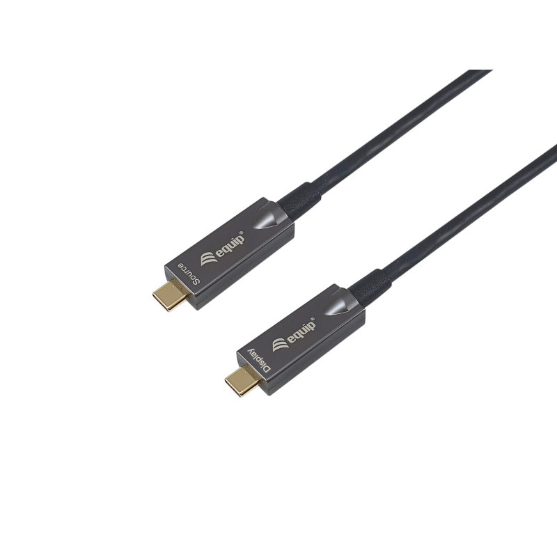 Equip 119461 Cavo ottico attivo USB-C-C, M/M, 5,0 m, PD 60W, 4K/60Hz, 10Gbps, Video+Dati+PD