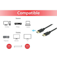 Equip 119253 Cavo DisplayPort 1.4, 3,0 m, 8K 60Hz