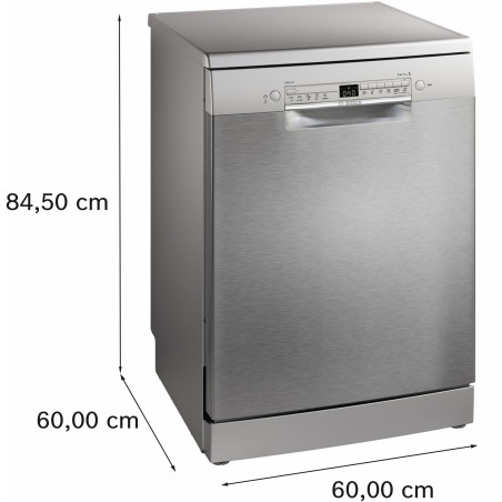 Bosch Serie 2 SMS2HTI02E Lavastoviglie da libera installazione 60 cm Acciaio Classe D