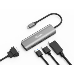 Equip Adattatore da USB-C a HDMI DisplayPort VGA USB