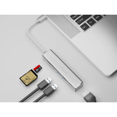 Equip Adattatore multifunzione USB-C 5 in 1, HDMI, USB 3.2 Gen 1, TF Micro SD