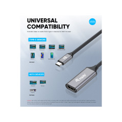 Equip Adattatore da USB-C a HDMI 2.0, 4K 60Hz