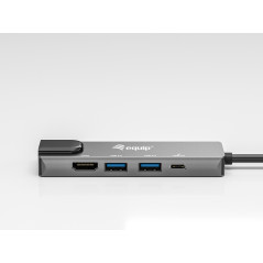 Equip Adattatore multifunzione USB-C 5 in 1, HDMI, LAN Gigabit, USB 3.2 GEN1, USB PD 100W