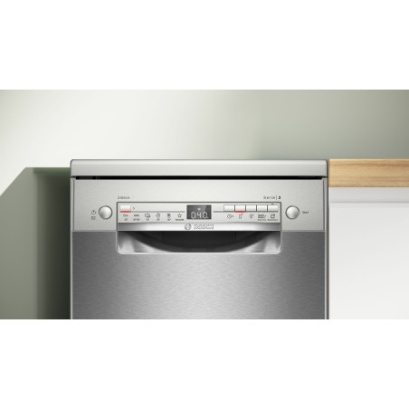 Bosch Serie 2 SPS2HKI58E Lavastoviglie da libera installazione 45 cm Acciaio Classe E