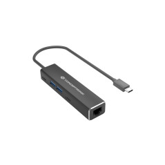 Conceptronic ABBY14B replicatore di porte e docking station per laptop Cablato USB 3.2 Gen 1 (3.1 Gen 1) Type-C Grigio