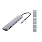 Conceptronic DONN28G replicatore di porte e docking station per laptop Cablato USB 3.2 Gen 1 (3.1 Gen 1) Type-C Grigio