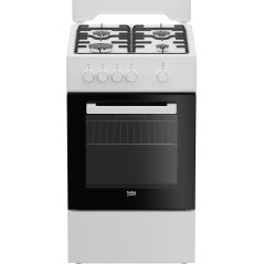 Beko FSG522DWC Cucina Gas Nero, Bianco