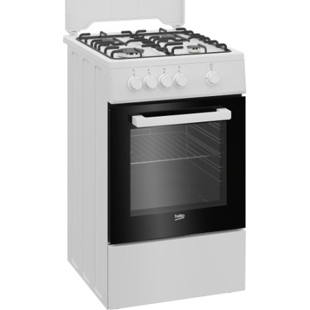 Beko FSG522DWC Cucina Gas Nero, Bianco