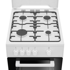 Beko FSG522DWC Cucina Gas Nero, Bianco