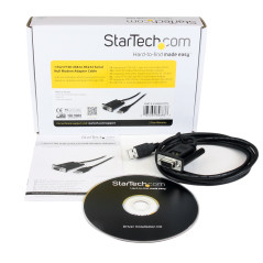 StarTech.com Cavo adattatore seriale DCE 1 porta USB a RS232 DB9 null modem con FTDI