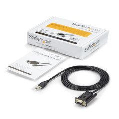 StarTech.com Cavo adattatore seriale DCE 1 porta USB a RS232 DB9 null modem con FTDI