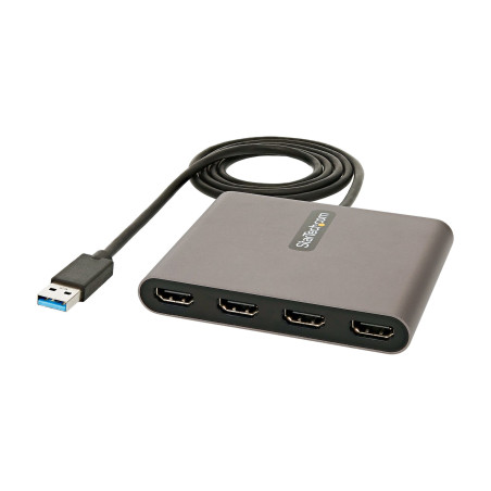 StarTech.com Adattatore USB-A a HDMI 1080p 60 Hz a 4 porte - Convertitore USB tipo A a HDMI - Multi Monitor Dongle Adapter -