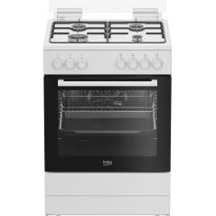 Beko Forno Elettrico Ventilato con Grill Elettrico e Timer, coperchio in vetro, ventilazione tangenziale, Bianco