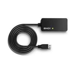 Lindy 43159 hub di interfaccia USB 3.2 Gen 1 (3.1 Gen 1) Type-A 5000 Mbit s Nero