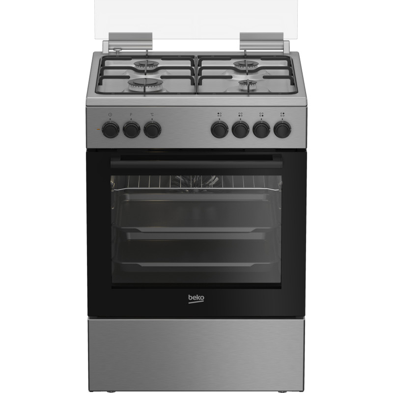 Beko Forno Elettrico Ventilato con Grill Elettrico e Timer,coperchio in vetro, ventilazione tangenziale, Classe A, Inox