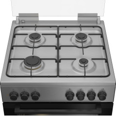 Beko Forno Elettrico Ventilato con Grill Elettrico e Timer,coperchio in vetro, ventilazione tangenziale, Classe A, Inox