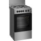 Beko CSS42014FS cucina A Elettrico Gas Nero, Argento