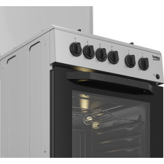 Beko CSS42014FS cucina A Elettrico Gas Nero, Argento