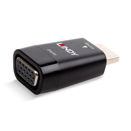 Lindy 38194 adattatore per inversione del genere dei cavi HDMI Type A (Standard) VGA Nero