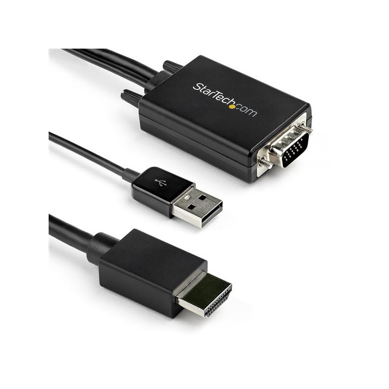 StarTech.com Cavo adattatore convertitore da VGA a HDMI da 2 m - Alimentazione USB - 1080p