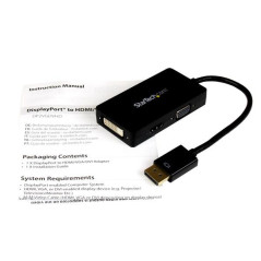 StarTech.com Cavo Adattatore 3 in 1 DisplayPort a VGA DVI HDMI - Convertitore DP a VGA HDMI DVI