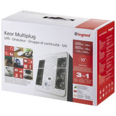 Legrand Keor ASI MULTIPLUG 800 GR gruppo di continuità (UPS) A linea interattiva 0,8 kVA 480 W 6 presa(e) AC