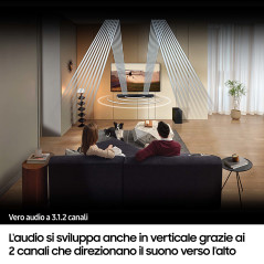 Samsung Soundbar HW-Q600C ZF Serie Q, 9 speaker, Wireless Dolby Atmos, Audio a 3.1.2 canali, Q-Simphony, Compatibile con Alexa