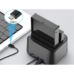 Conceptronic DONN12B docking station per unità di archiviazione USB 3.2 Gen 1 (3.1 Gen 1) Type-B Nero