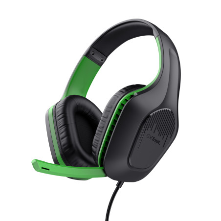 Trust GXT 415X ZIROX Auricolare Cablato A Padiglione Gaming Nero, Verde