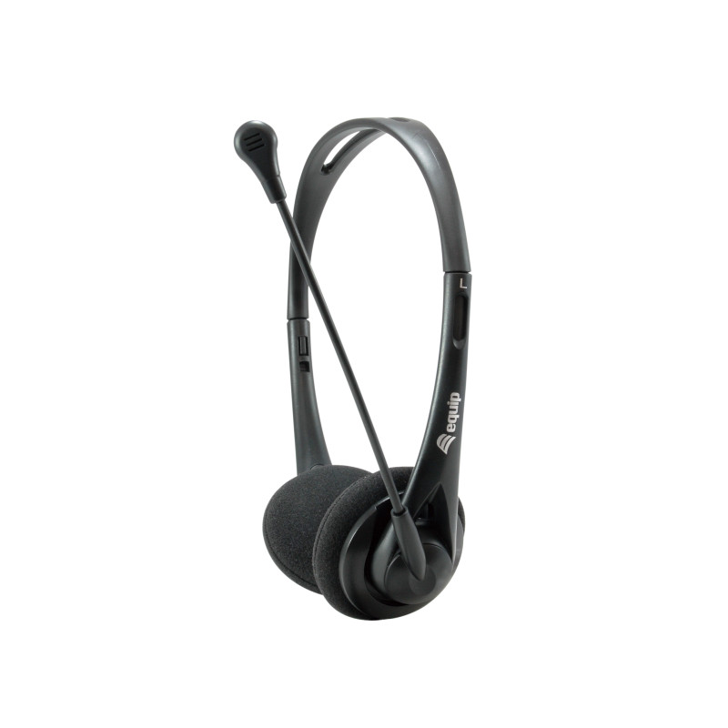 Equip Chat Headset Auricolare Cablato A Padiglione Musica e Chiamate Nero