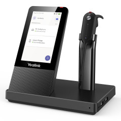 Yealink WH67 Teams Auricolare Wireless A clip, A Padiglione, Passanuca Ufficio Bluetooth Base di ricarica Nero