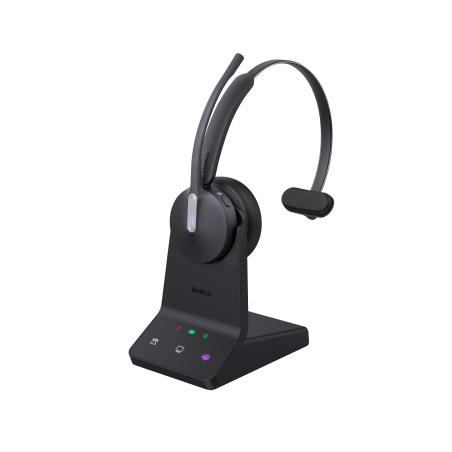 Yealink WH64 Mono Teams Auricolare Wireless A Padiglione Ufficio USB tipo-C Bluetooth Nero