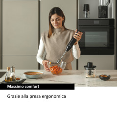 Haier Frullatore a immersione I-Master Serie 5 Nero, 3 lame in acciaio inox, becher 0,9 L, Accessoriato