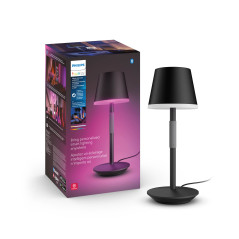 Philips Hue White and Color ambiance Go Lampada Smart da Tavolo Ricaricabile Nera Wireless