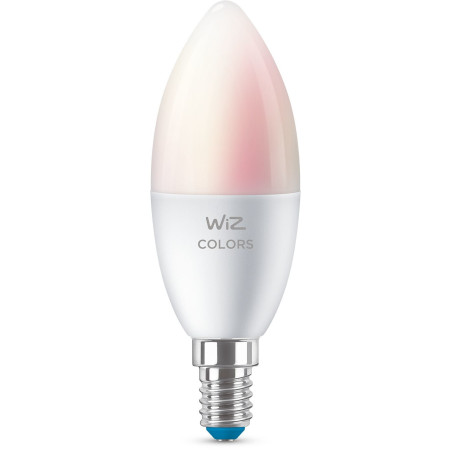 WiZ Lampadina Smart Dimmerabile Luce Bianca o Colorata Attacco E14 40W Candela