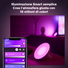 Philips Hue White and Color ambiance Bloom Lampada Smart da tavolo Nera