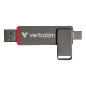 Verbatim Dual QuickStick unità flash USB 256 GB USB Type-A / USB Type-C 3.2 Gen 1 (3.1 Gen 1) Grigio