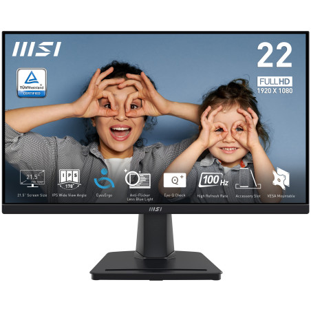 MSI PRO MP225 Monitor PC 54,6 cm (21.5") 1920 x 1080 Pixel Full HD LED Nero