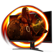 AOC G2 C27G2E BK Monitor PC 68,6 cm (27") 1920 x 1080 Pixel Full HD Nero, Rosso