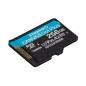 Kingston Technology Scheda microSDXC Canvas Go Plus 170R A2 U3 V30 da 256GB + adattatore