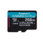 Kingston Technology Scheda microSDXC Canvas Go Plus 170R A2 U3 V30 da 256GB confezione singola senza adattatore