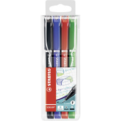 STABILO SENSOR fine penna tecnica Nero, Blu, Verde, Rosso 4 pz