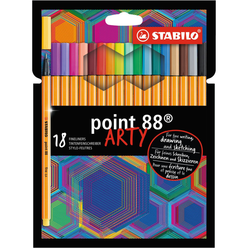 STABILO Point 88 ARTY penna tecnica Colori assortiti 18 pz