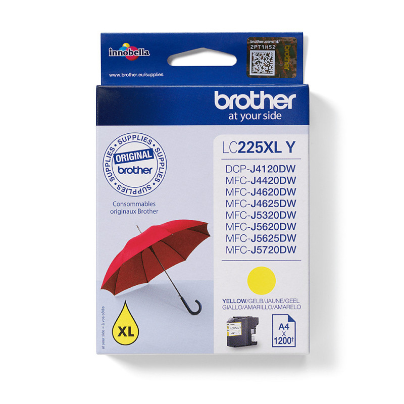 Brother LC225XLY cartuccia d'inchiostro 1 pz Originale